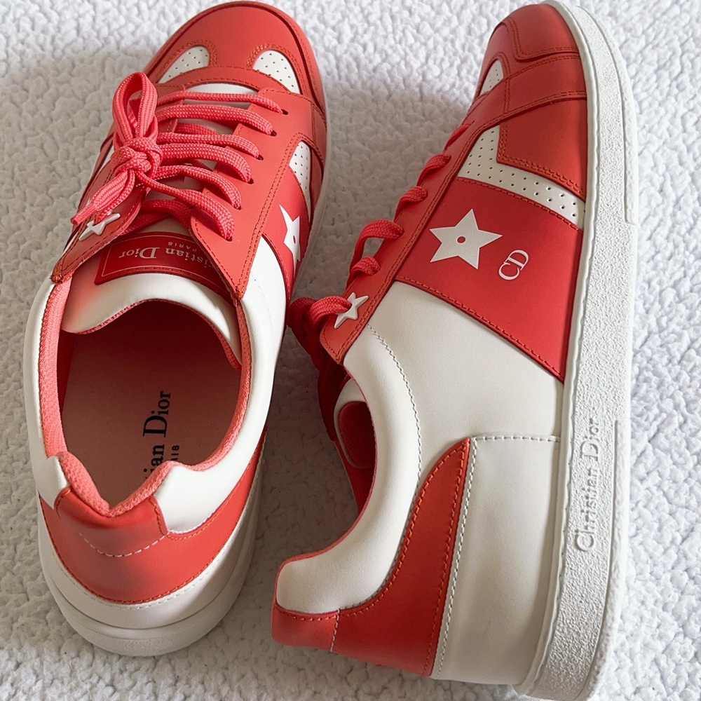 Christian Dior Women's Dior Star Low-Top Leather Sneakers - Picture 8 of 16